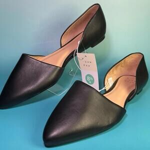 A NEW DAY POINTED CUTOUT FLATS [BRAND NEW - SIZE 8.5 WIDE WOMENS]